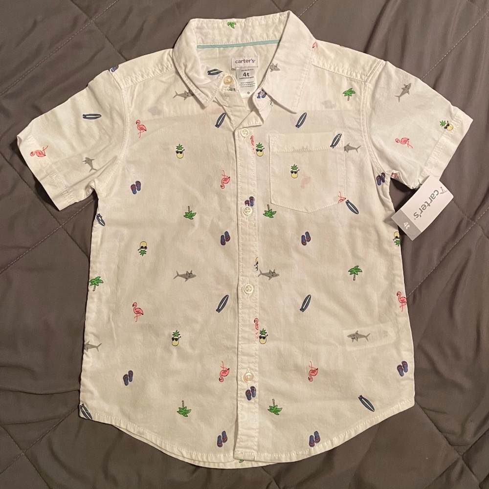 Carter’s Toddler Boy Summer Theme Button Up, 4T